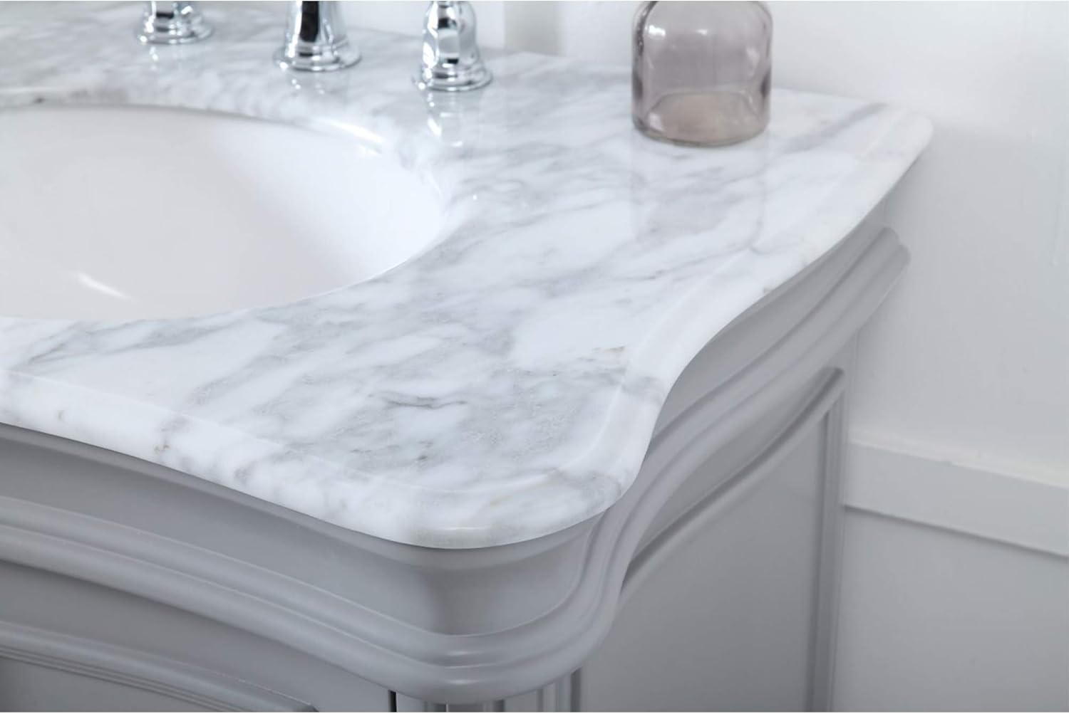 Elegant Decor 72 inch Double Bathroom Vanity Set in Grey