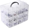 Flower River 3-Tier Stackable Storage Container Box with 30 CompartmentsAdjustable, Plastic Organizer Box for Arts and Crafts,Toys,Jewelry,Sewing,Beads,Washi Tapes,10.2 x 6.7 x 7.5 inch