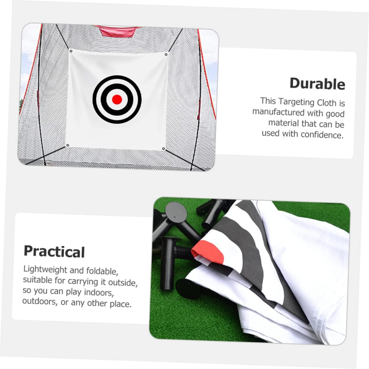Professional Targeting Cloth Canvas Hitting Net Portable Chipping Net Indoor Chipping Game Mat