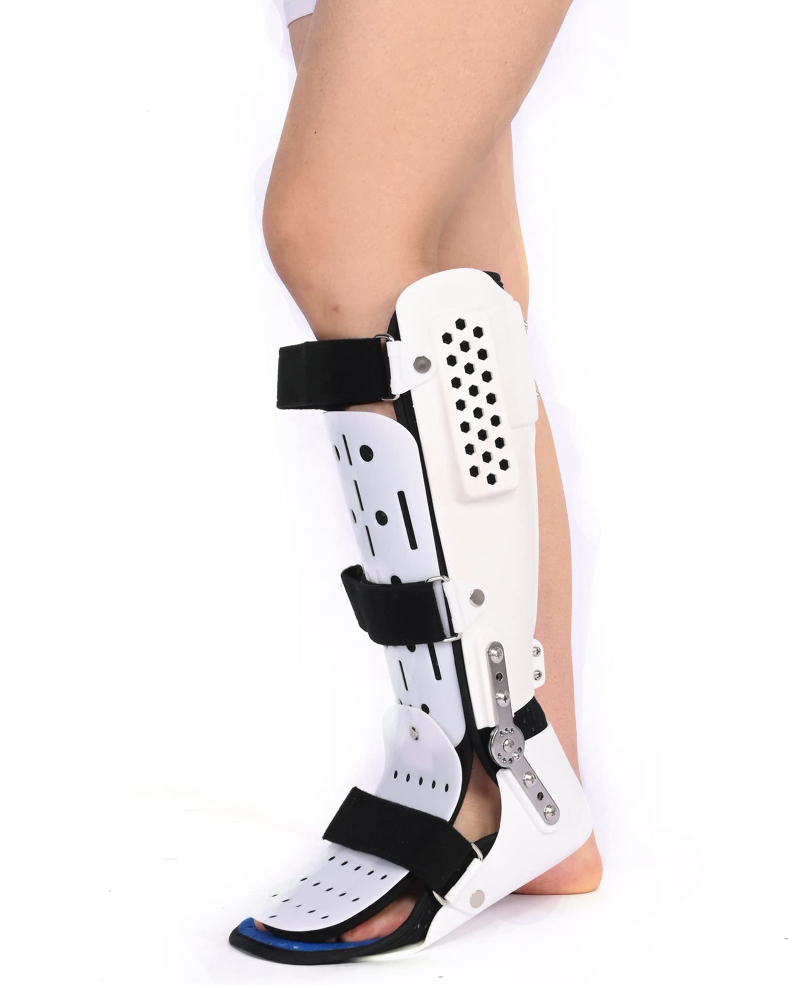 Estabilizador ortopédico ajustable para caída del pie, fascitis plantar, férula nocturna, soporte para el arco del pie, bota para caminar para fractura de tobillo de pantorrilla, derecha, L