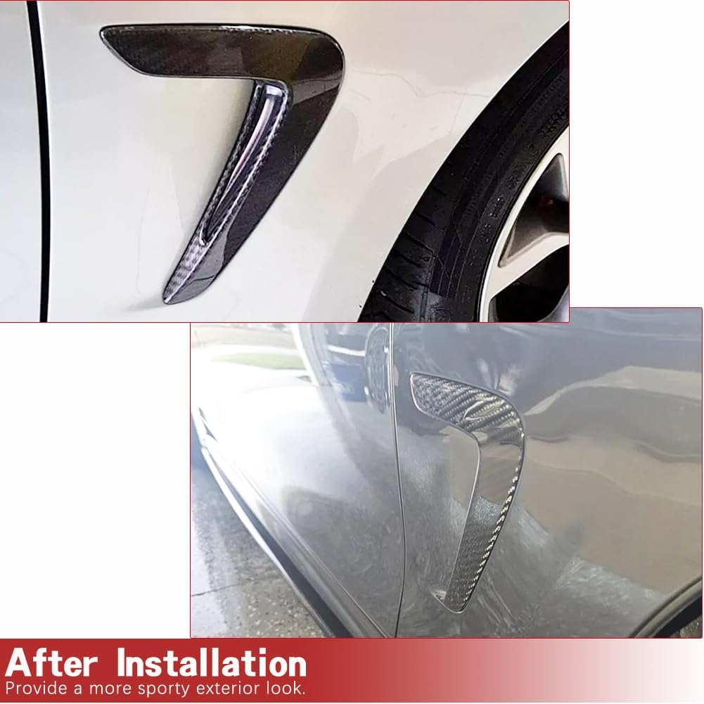 F32 Dry Carbon Fiber Side Fender Vent fits for BMW 4 Series F32 F33 F36 418i 420i 428i 435i 440i Base &M Sport 2Door 4Door 2014-2019 Factory Outlet Pure Air Intake Scoop Cover Trim