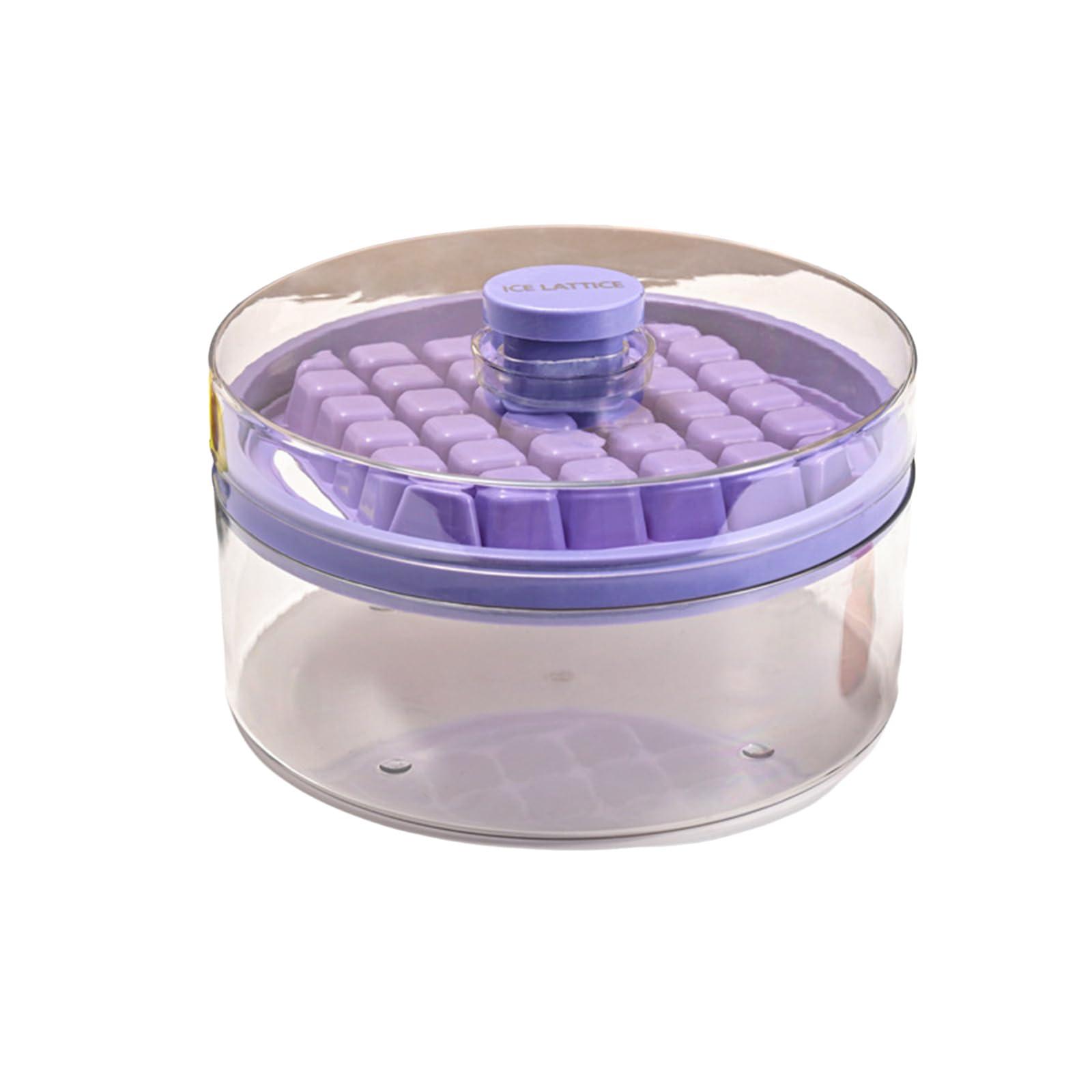 MALSSE Round Ice Tray with Storage Box Easy to Clean Molds with Lid Large Capacity Container for Chilling Beverages Storage Box