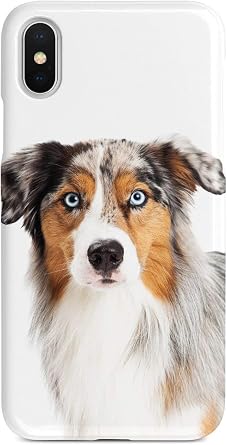 Inspired Cases - Compatible with iPhone Xs Max Case - 3D Textured Protective Phone Case for Apple iPhone Xs Max - Australian Shepherd