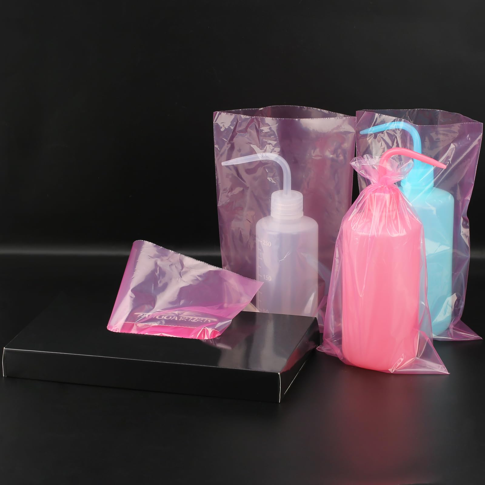MOSROAD Pink Disposable Tattoo Wash Bottle Bags, 500 Pieces