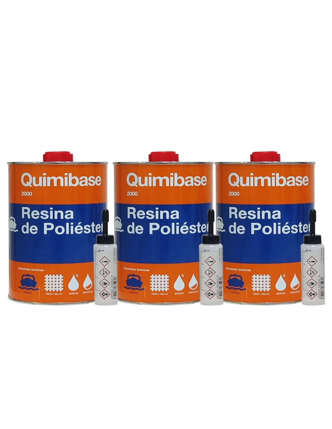 Kit résine polyester 1 kg avec catalyseur pour réparations et moulages
