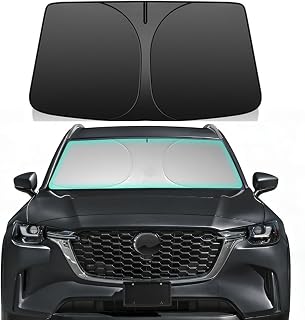 Windshield Sun Shade for Mazda CX-90 CX90 2024-2026, 4-Layer 240T Foldable UV Block Car Accessory to Cool Interior