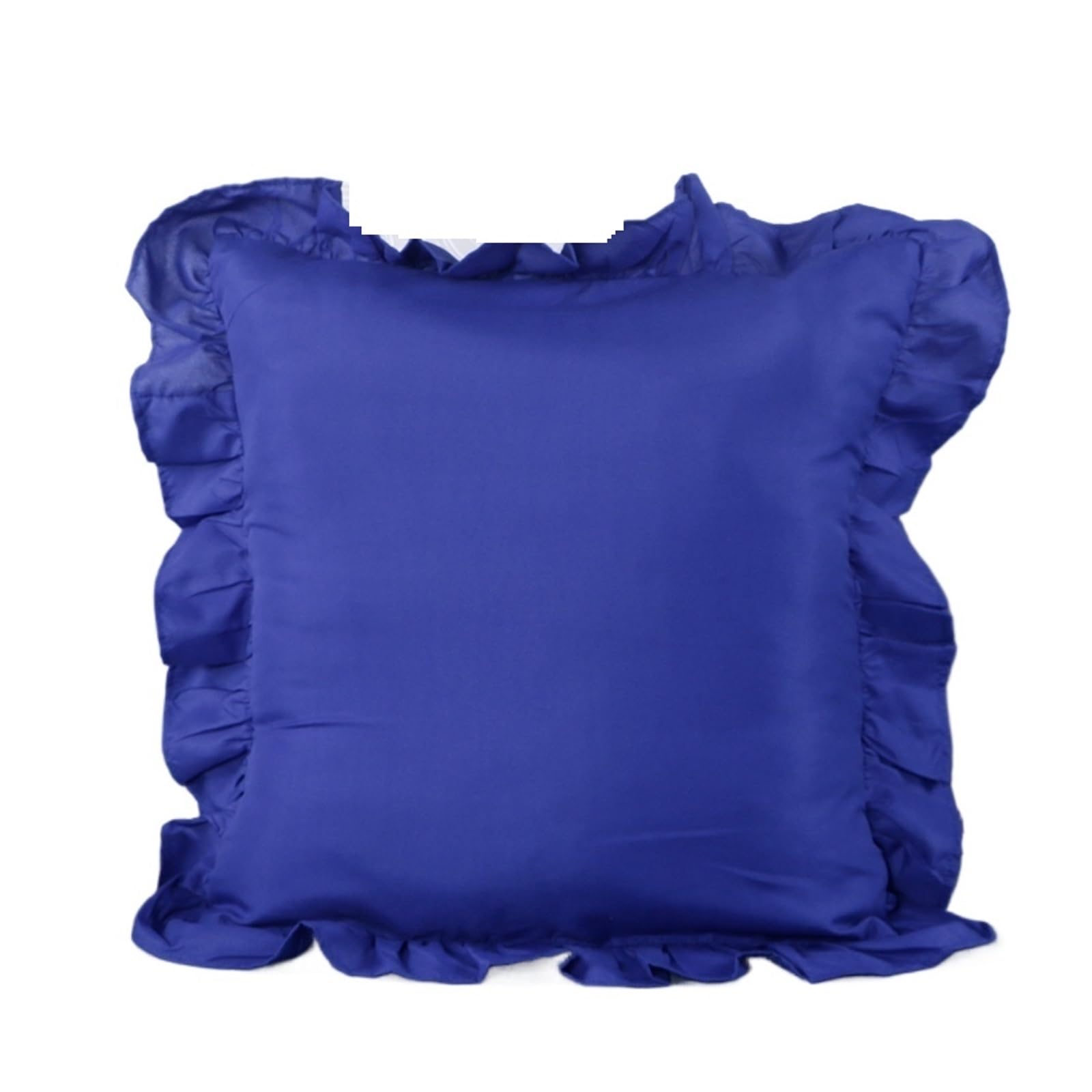 LYXYGMV 1 Pc Ruffled Pillowcase Core Envelope Pillow Shams Soft Breathable Non Shrinking For the Bedroom(Blue,40x40cm No Pillow)