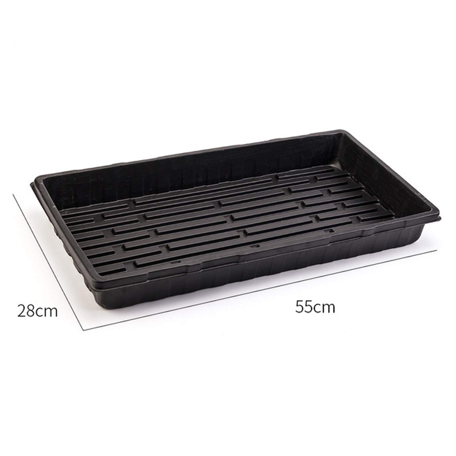 Lot de 5 plateaux de semis en plastique pour serre hydroponique Kit de démarrage pour germination des plantes 55 x 28 cm Taille sans trous