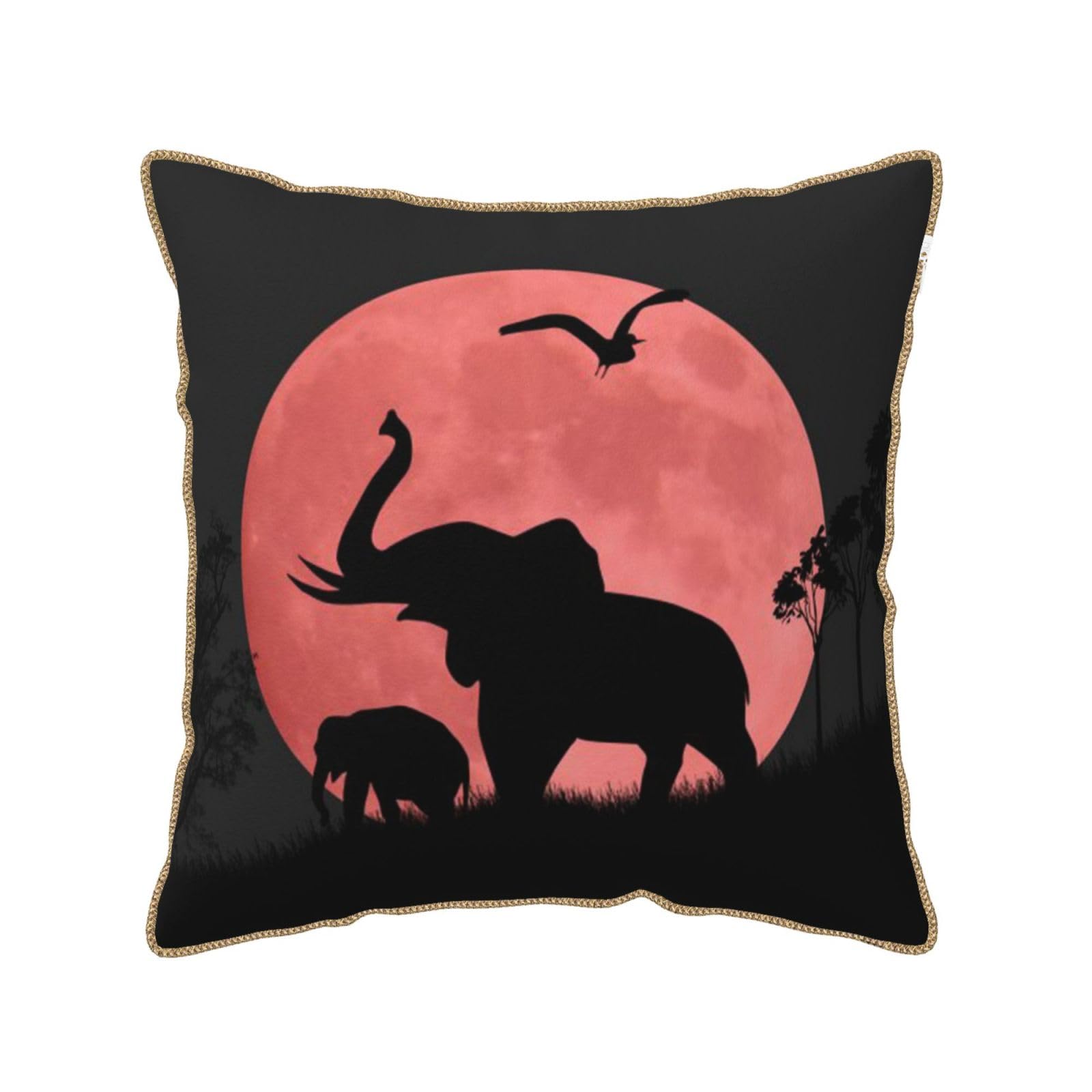 Housse de coussin velours éléphant douce contre stress nuit
