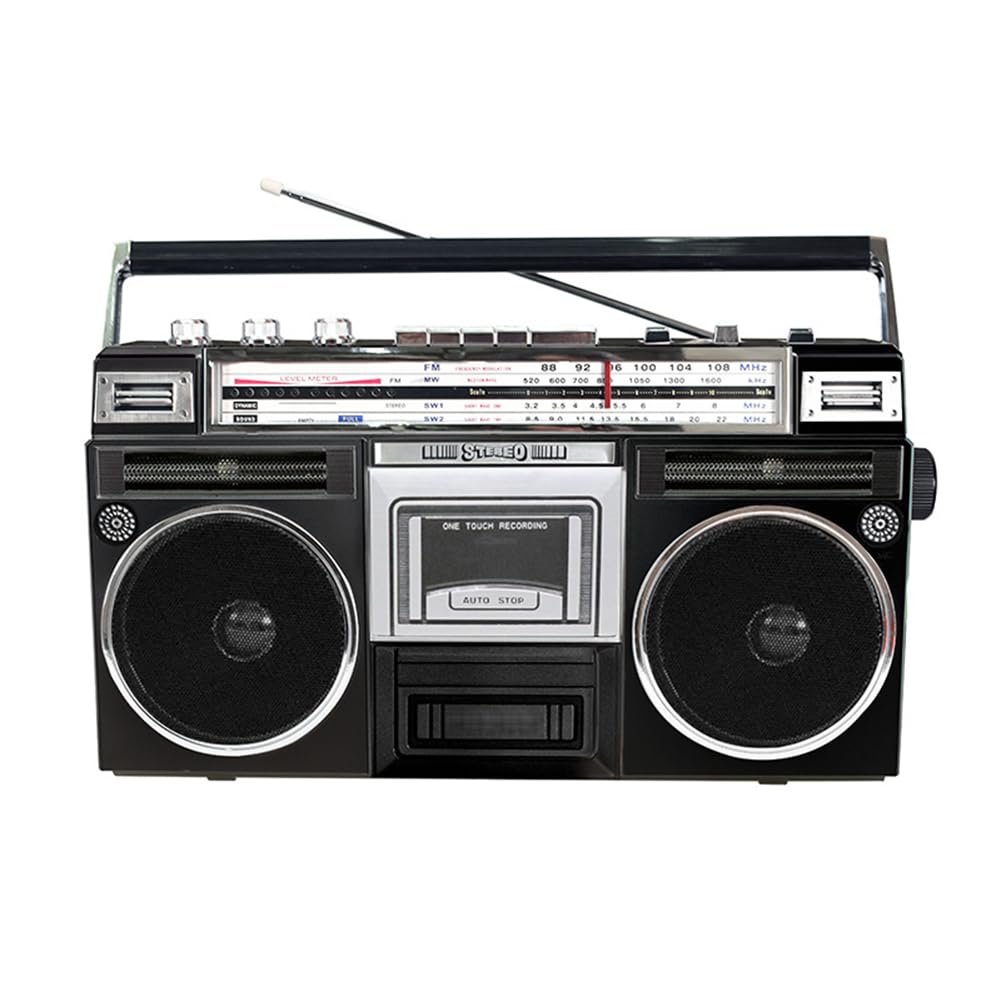 WDWDW Cassette Player Bluetooth CD Boombox Portable Radio And With DAB,USB Recording,FM - Portable Retro For Family Gathering