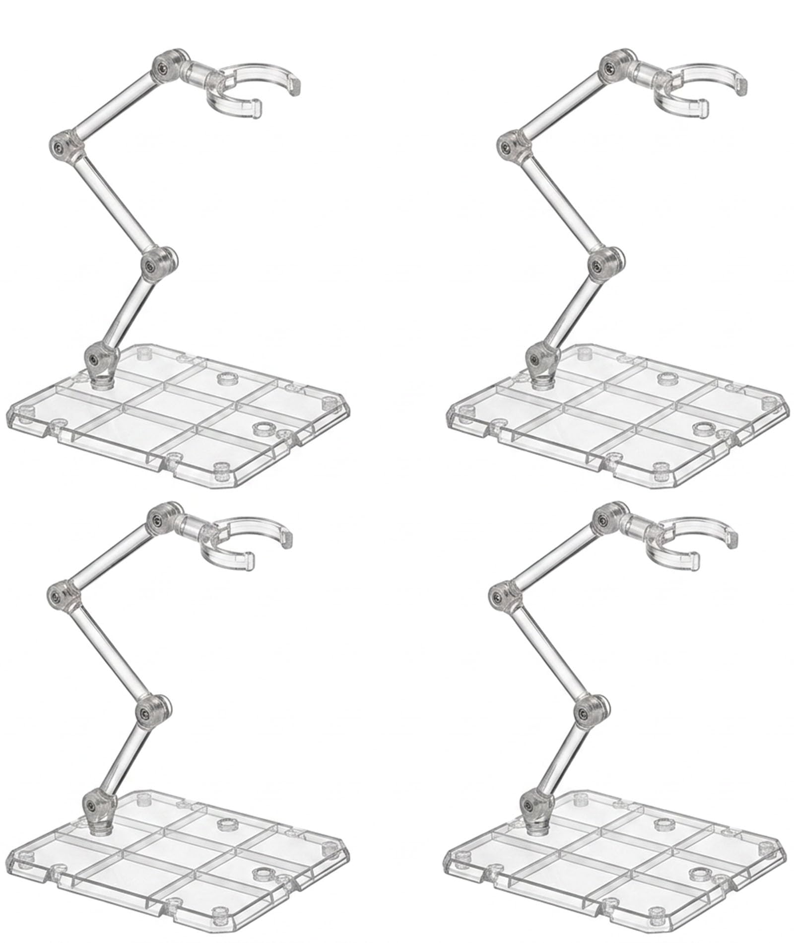 4PCS Action Figure Stand, Waist Clamp Support for Dynamic Poses and Long Term Display, Stable Base for Photographers and Collectors to Protect Your Figure Collection, Universal Compatibility with Most Doll and Model Toys