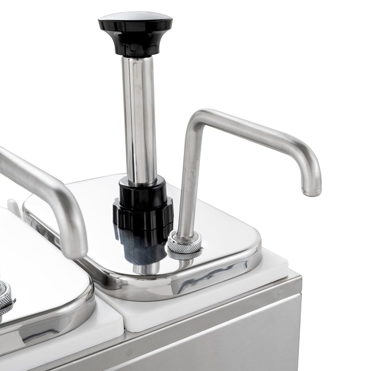 GastroHero Saucenspender 3x 3 Liter – Edelstahl Dosierpumpen & PP-Behälter für Ketchup, Mayonnaise, Dressings & Saucen – robust & hygienisch für Gastronomie, Imbiss & Catering