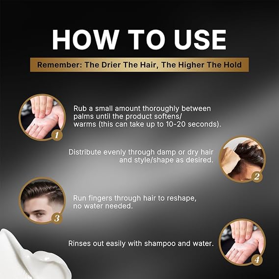Karseell Hair Clay for Men, PremiumHair Styling Clay with Strong Hold and Matte Finish, for All Hair Types 3.4 Ounces