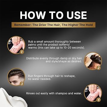 Karseell Hair Clay for Men, PremiumHair Styling Clay with Strong Hold and Matte Finish, for All Hair Types 3.4 Ounces