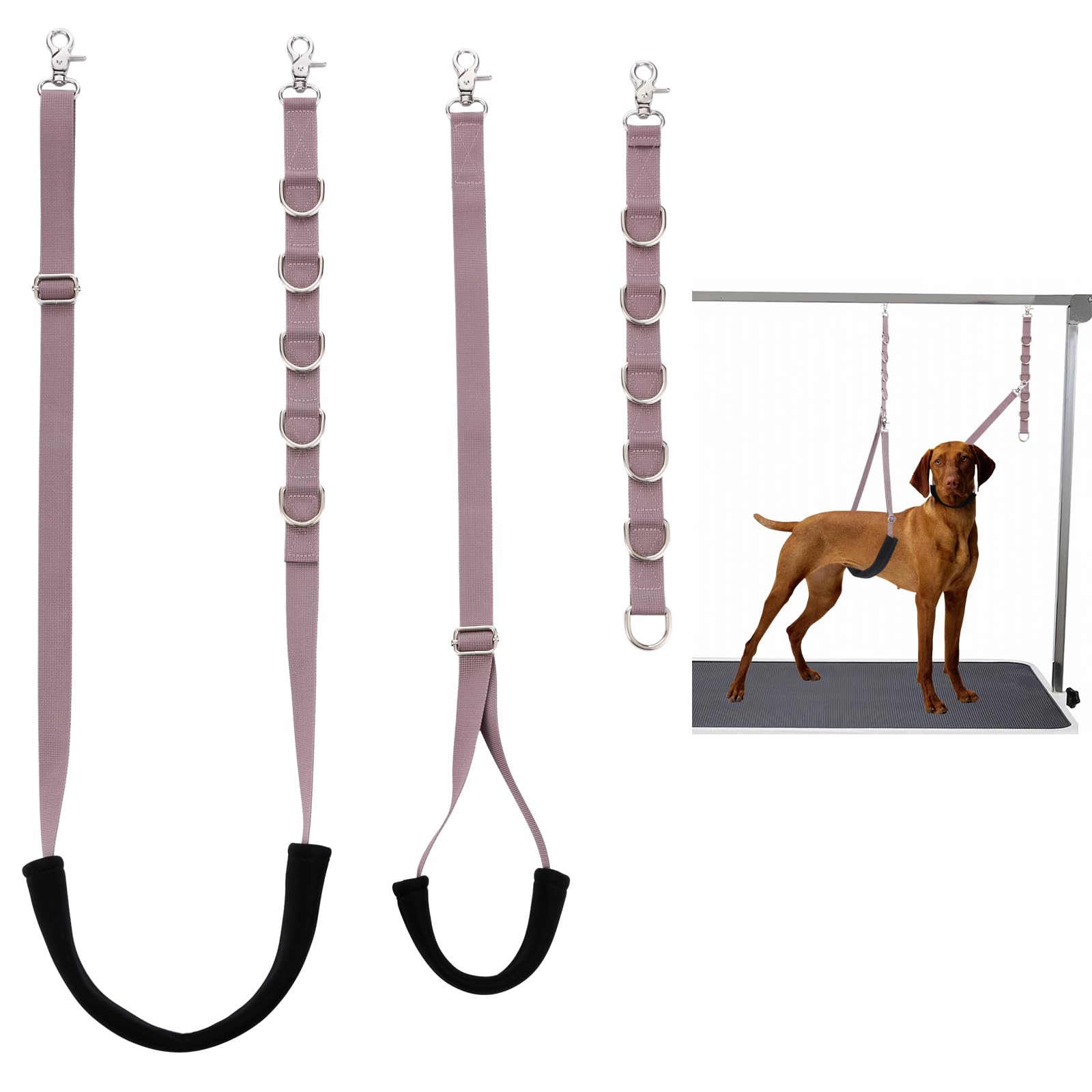 Pet Dog Grooming Belly Straps - Dogs Grooming Loops Pets Bath Belly Band Groom Table Arm Accessories Extension Straps Grooming Supplies (Color-2) — image 1