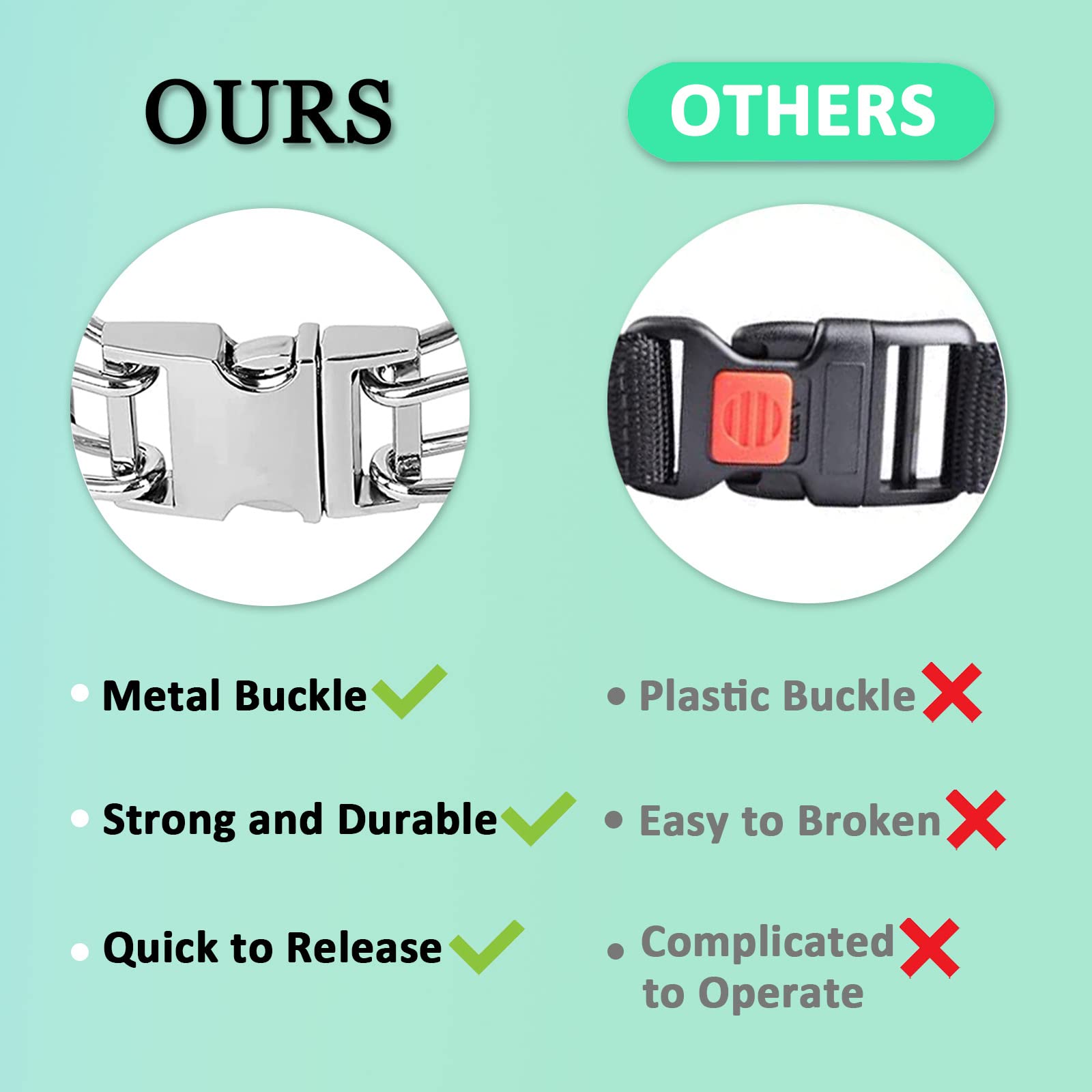 Spiked Dog Collar Pet Dog Collars Dog Collar With Traction Rope