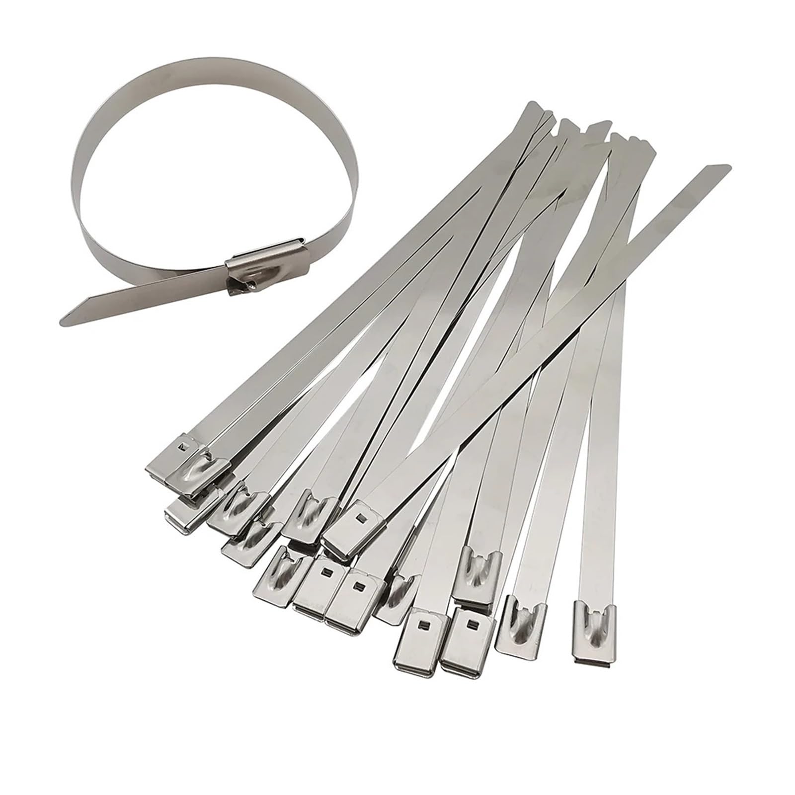 LYVQZPWLRcâble en acier inoxydable, Lot de 20 serre-câbles autobloquants en acier inoxydable de 7,9 mm, avec fermeture éclair, multifonctions, longueur: 100/200/300/400 mm(7.9X250mm)
