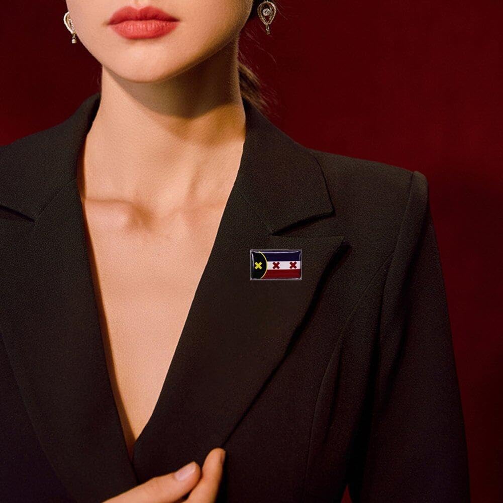 L'manberg Broche Pin Manburg Vlag Reversspeldjes Badge Onafhankelijke Vlag Badges Pins Fans Gift, 3*2cm, Metaal