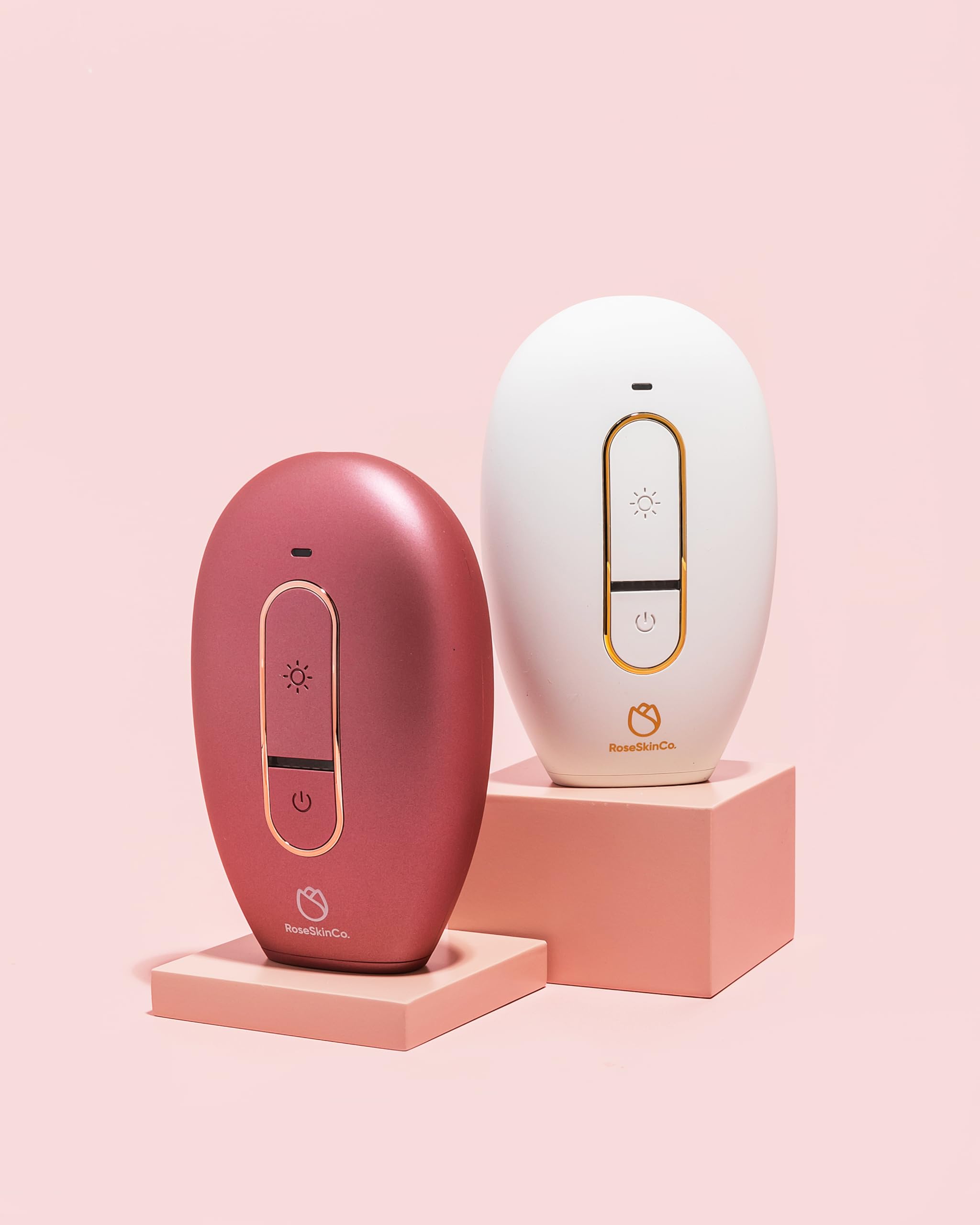 RoseSkinCo Lumi, dispositivo di depilazione laser IPL, a casa con luce pulsata intensa, dispositivo portatile per ridurre i peli a lungo termine su viso, bikini, braccia, ascelle, sicuro e delicato