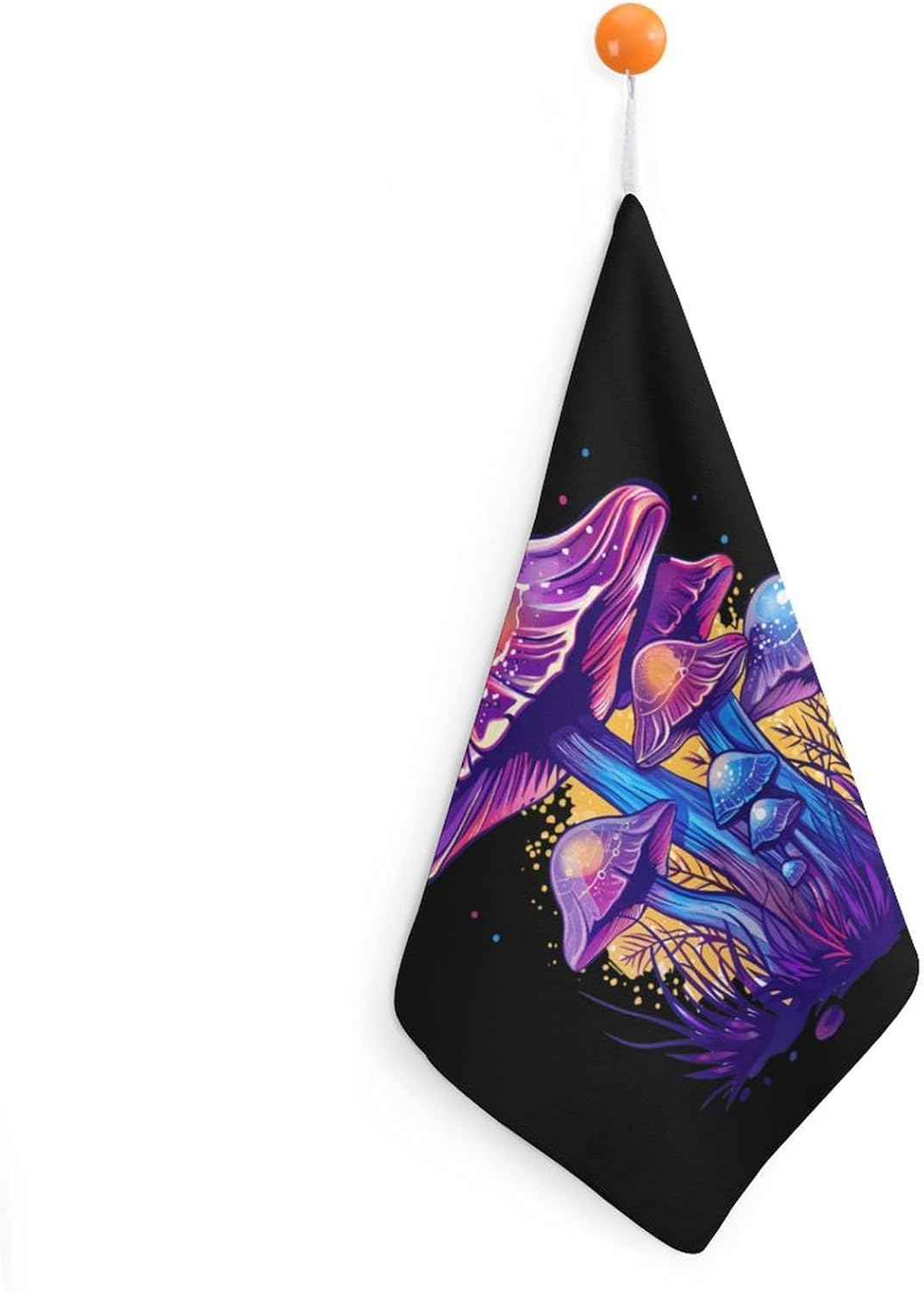 Magic Mushrooms Hand Towels for Bathroom Kitchen Towels Small Towel Handkerchiefs with Hanging Loop 4PCS