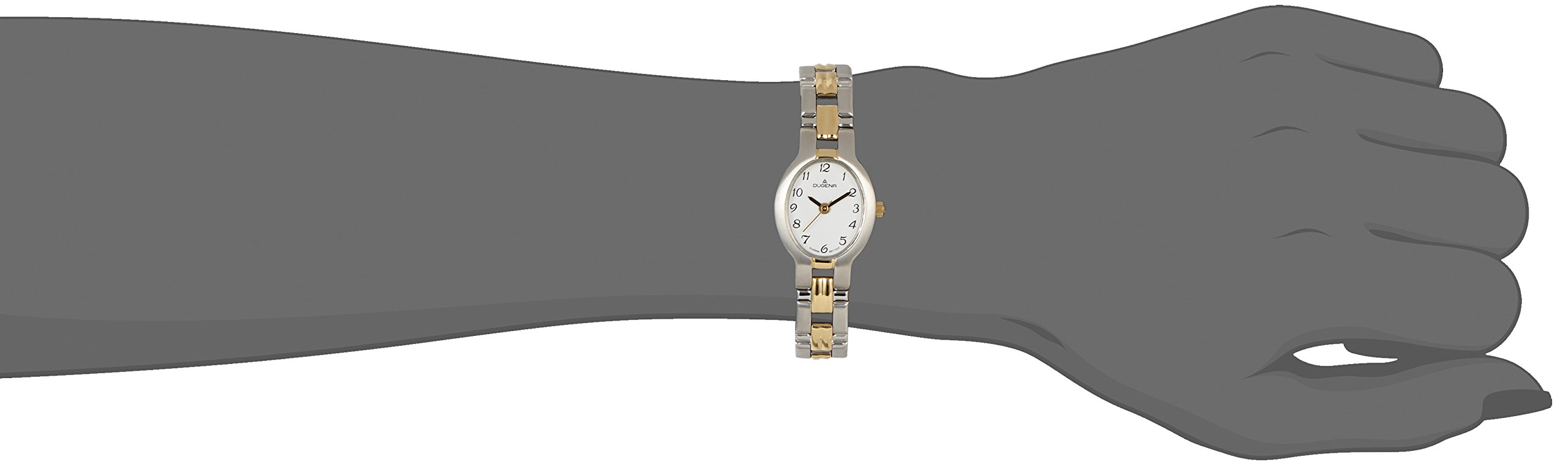 Dugena Damen-Armbanduhr Traditional Classic Analog Quarz Edelstahl beschichtet 4110323