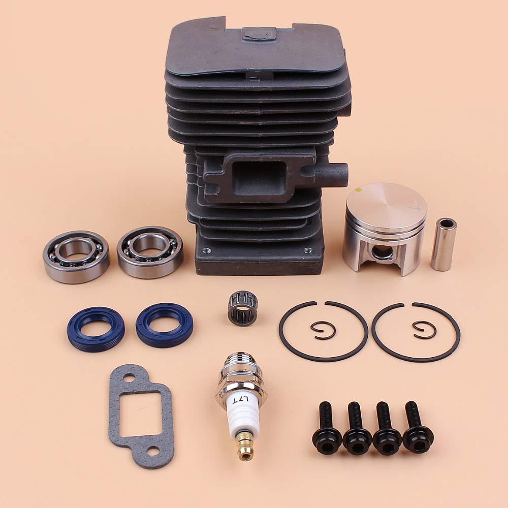 Tiempo Beixi Motor de pistón y Cilindro del cojinete del cigüeñal del Sello de Aceite Kit Compatible con STIHL MS180 MS 018 Piezas de motosierras 180 Gas 38MM