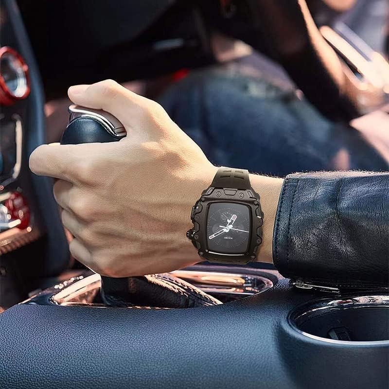 zedevb new modification kit metal frame bezel for apple watch band case 7 6 5 4 3 44mm 45mm luxury bumper cover strap for iwatch 7 6 5