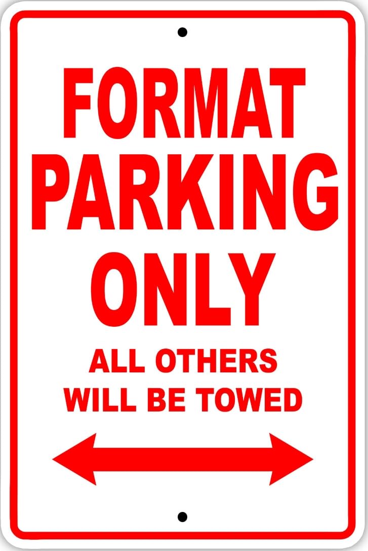 Format Parking Only Boat Ship Decor Novelty Notice Metal Sign
