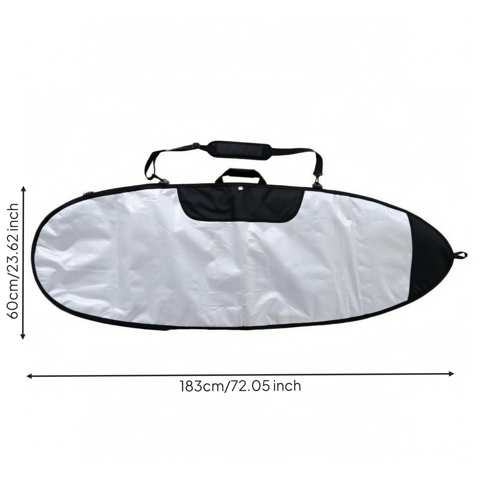 reisetauglich Surfboardtasche | Gepolstert, Surfboard-Tasche mit Schultergurt, wasserabweisend, Boardbag, für Aufbewahrung
