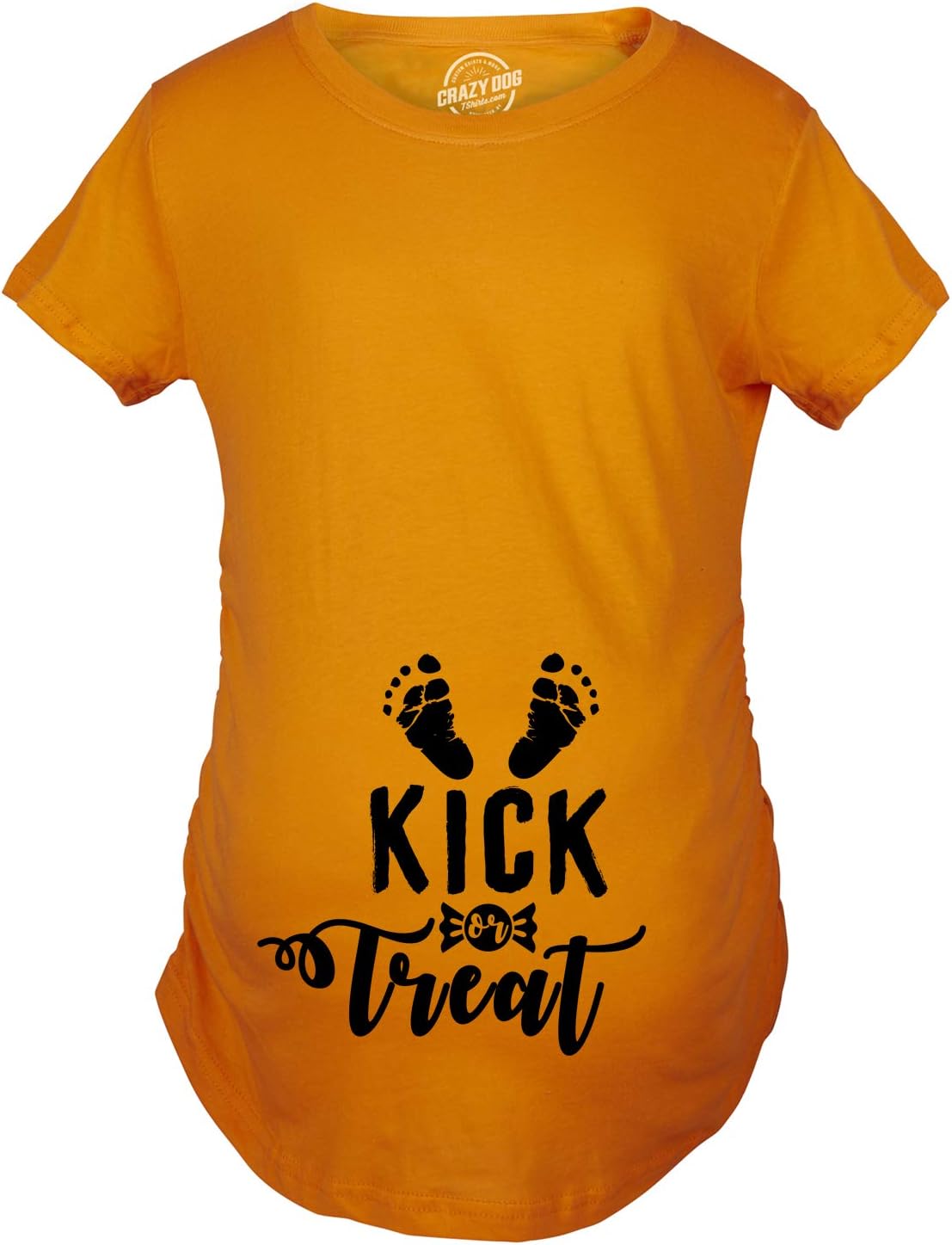 Maternity Kick Or Treat T Shirt Funny Halloween Pregnancy Announcement Tee - Image 3