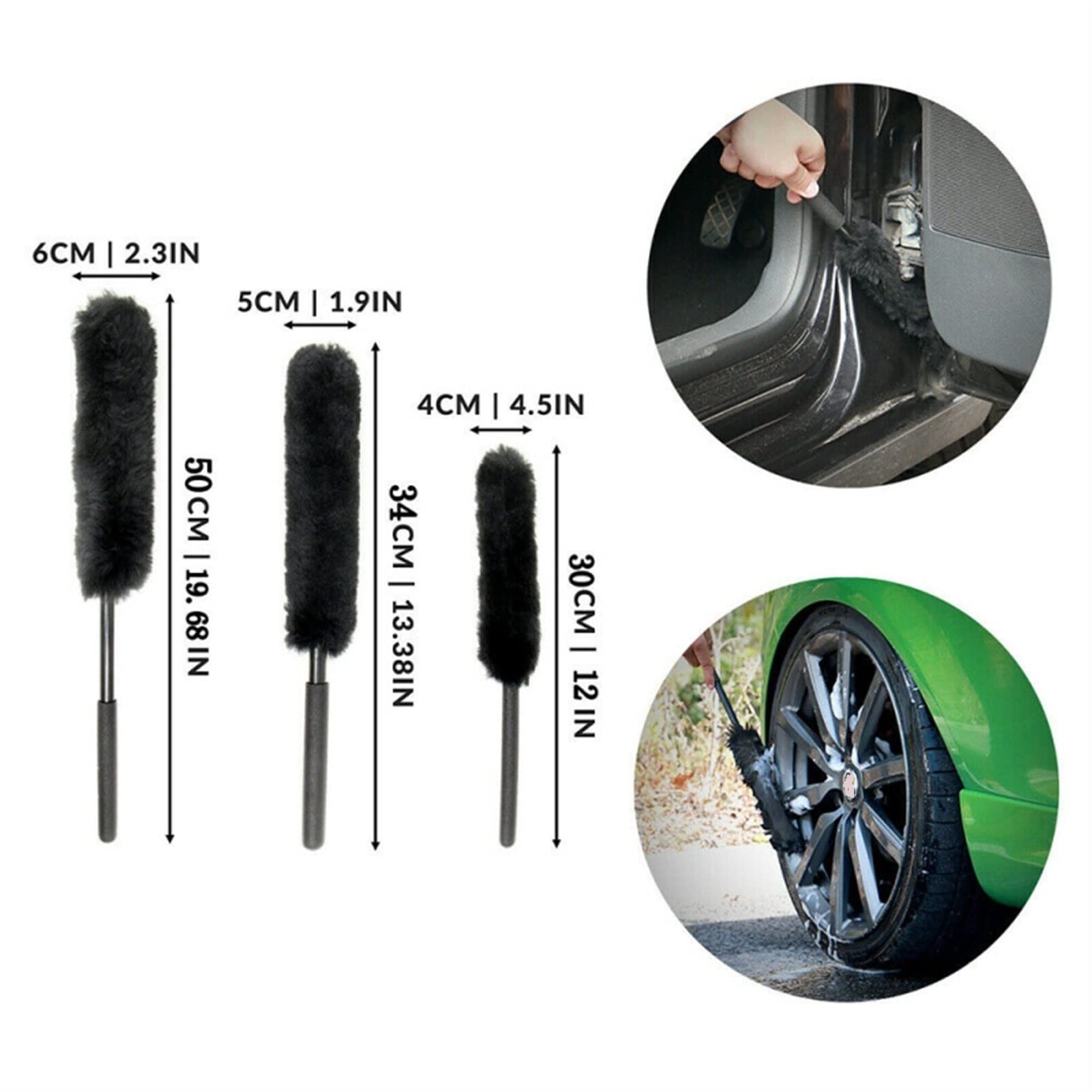 TRUSTTWO New Hot Car Wash Detailing Auto Pennello for la pulizia dell'automobile Brush Microfiber Rim Brush Compatibile con Trunk Auto Moto Auto Detailing Brush The New