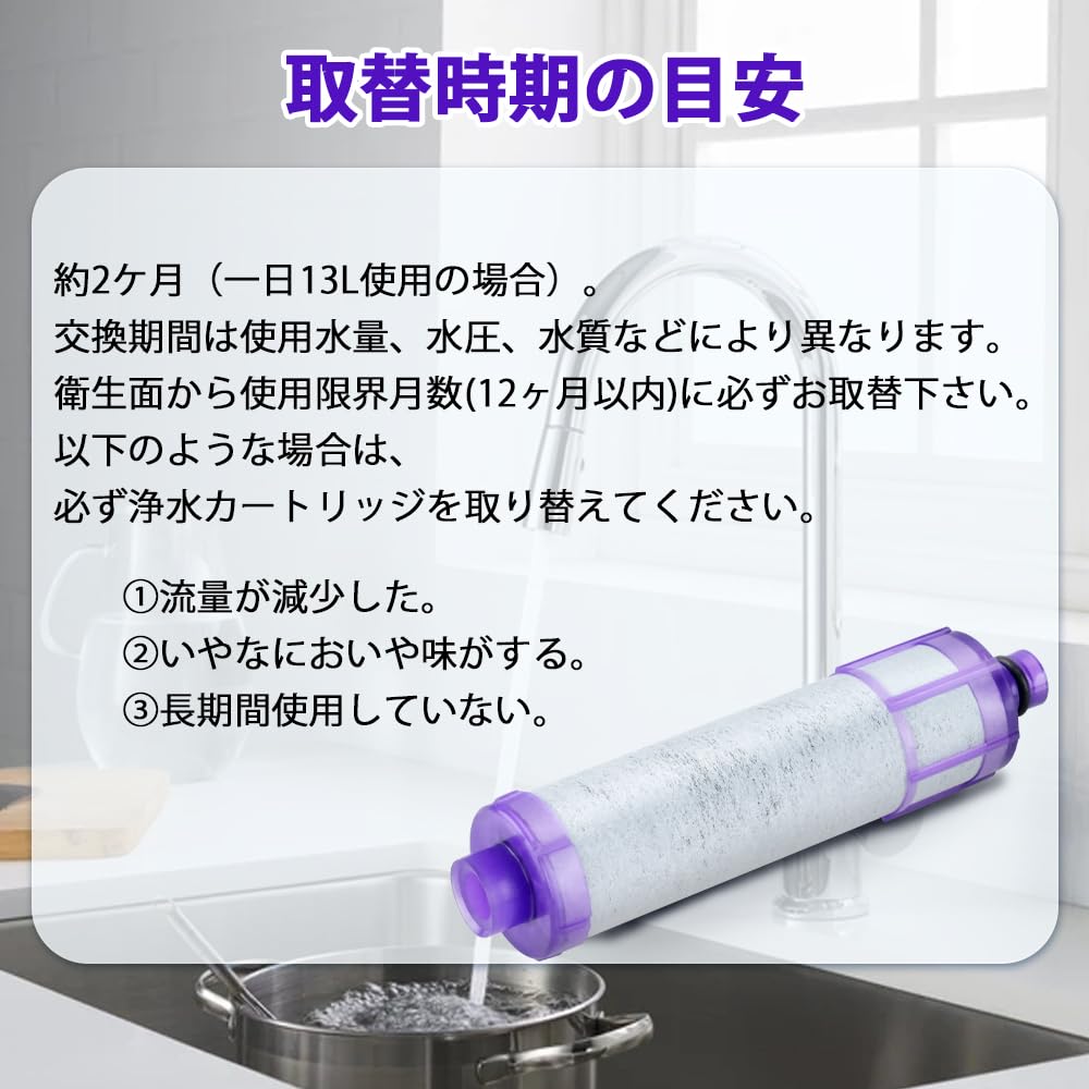 有PFOSとPFOAを除去できる最上級クラス浄水カートリッジ3個【送料込み】 Amazon | JF-22 浄水カートリッジ 15+3種類除去 PFOS・PFOA 高塩素除去