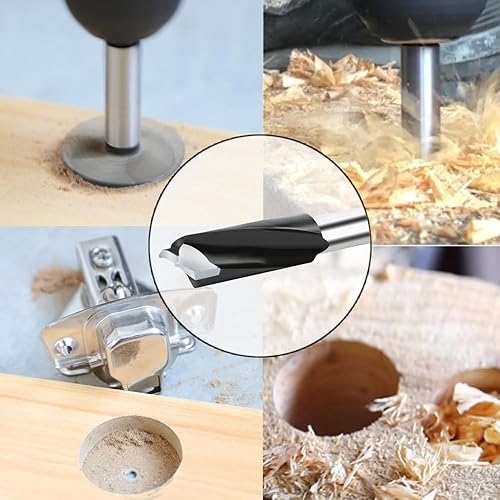 Miniatura 6 de ASNOMY Broca Forstner de carburo de 516 pulgadas, broca Forstner con punta de carburo de 0.315 in para madera dura, juego de sierra de agujero de