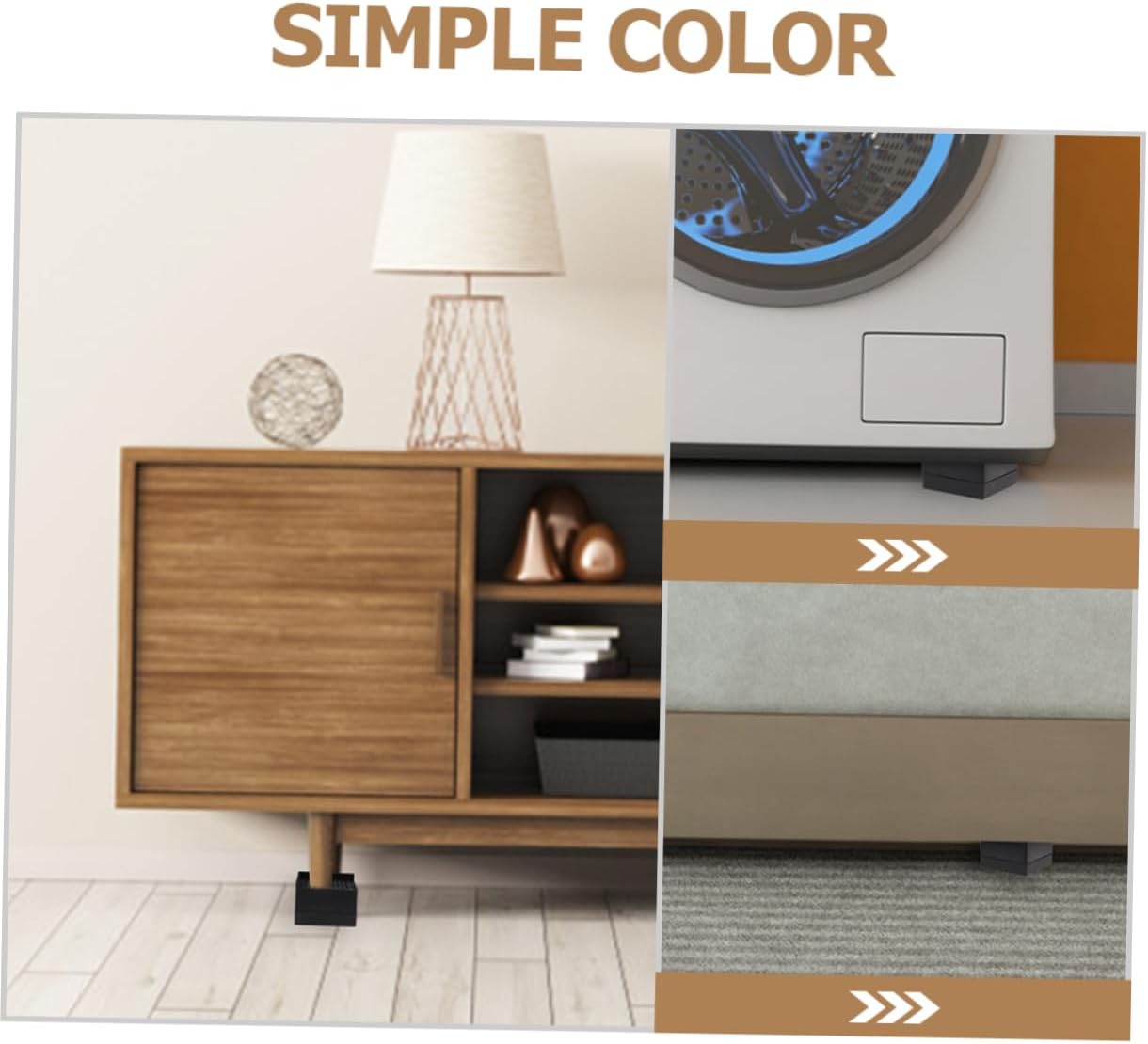 8pcs Non Slip Furniture Pads Polypropylene Rubber Coasters No Slide Furniture Grippers for Hardwood Floors Sofa Risers