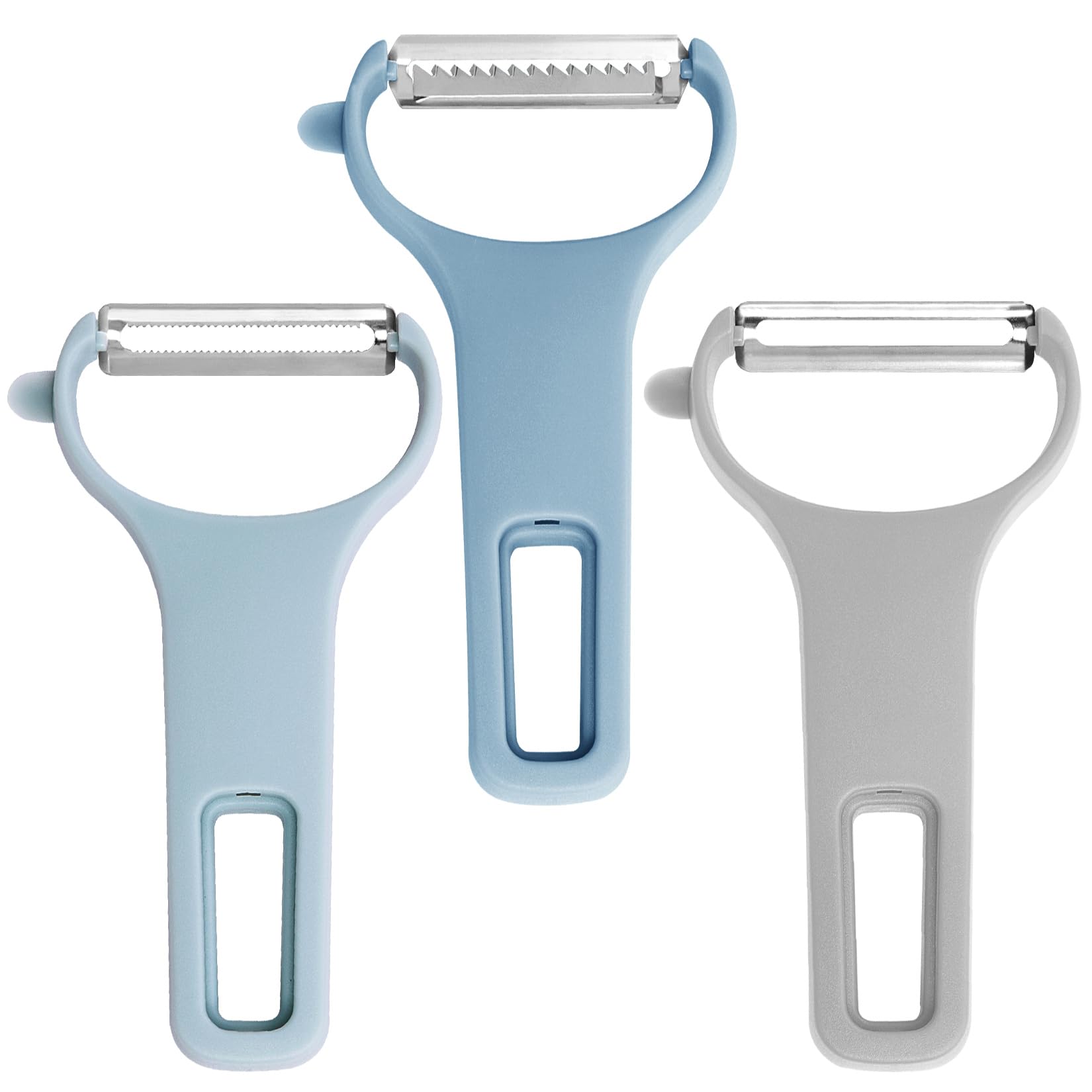 Potato Fruit Vegetable Peelers for Kitchen, Julienne Veggie Peeler, 3 Piece Y Peeler Set