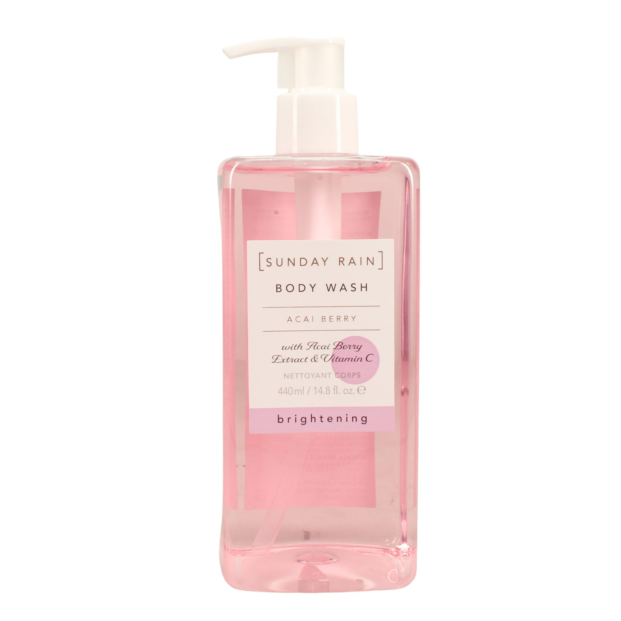 Sunday Rain Acai Berry Body Wash, Hydrating Shower Gel, Calming Relaxing, Vegan and Cruelty-Free, 440ml
