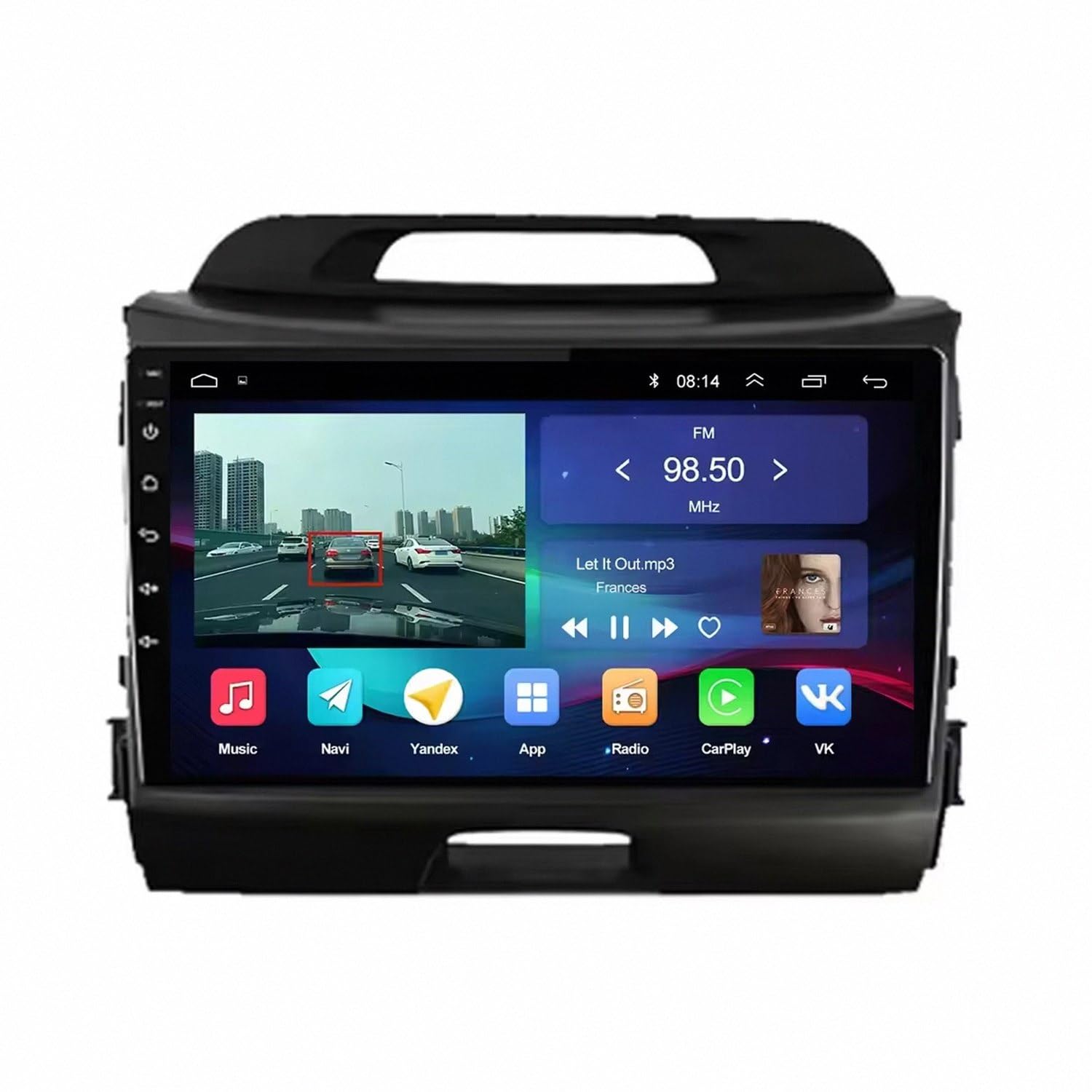 Radio Macchina Touch Screen per KIA Sportage 2010-2016 Wireless Carplay Android Auto Stereo Auto Bluetooth Ips con Pantalla Táctil con Gps, 4 Nucleo 4G+64G