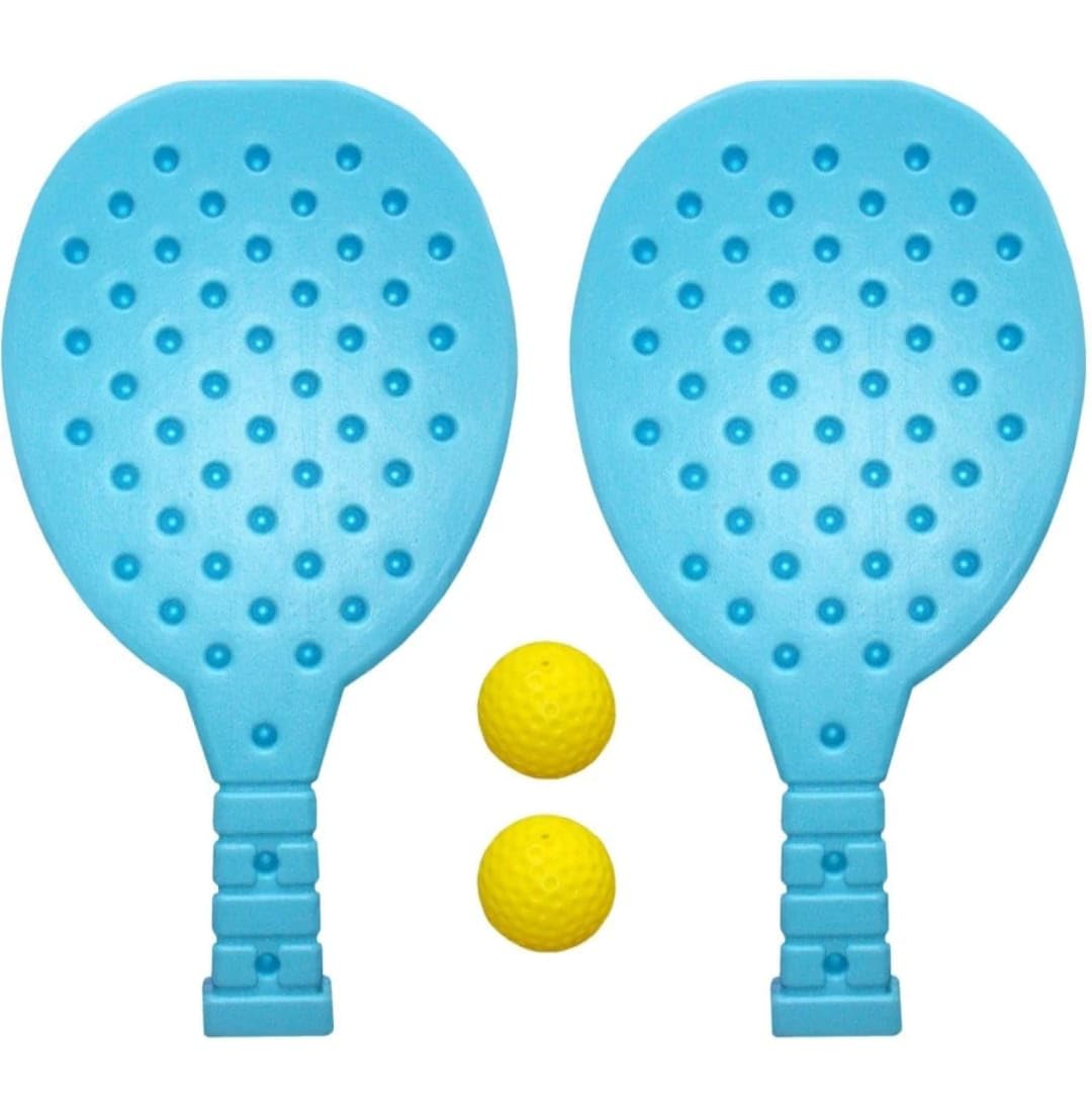 Plastic Table Tennis Racket Set Indoor Outdoor Sport Game Playing Badminton Set Swith Soft Ball and Racket (Multicolor)-image-19