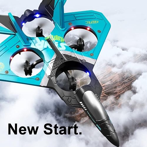 Miniatura 5 de V17 Jet Fighter Stunt Rc - Aviones RC de 2.4 GHz con sensor de gravedad - Aviones de control remoto con control remoto de giro de 360 y luz para