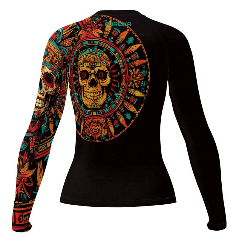 Aztec Women's Jiu Jitsu Rash Guard – High-Performance Long Sleeve Compression Shirt for BJJ, MMA & No-Gi Grappling3