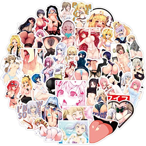 ステッカーセット 防水 ステッカー シールカートゥーンフルーツコップ手帳素材スーツケースPVCクリエイティブ手帳シール 子供 手帳 車 オートバイ 自転車用 バイク ヘルメットなど適用 (セクシー美女)