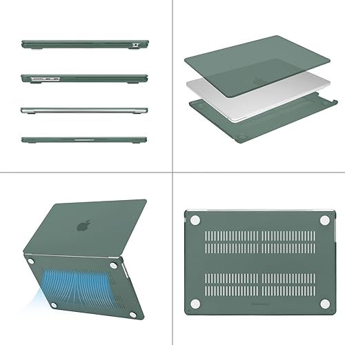 Miniatura 5 de MOSISO Funda compatible con MacBook Air de 15 pulgadas 2023 2024 M3 A3114 M2 A2941 con pantalla Retina líquida y Touch ID, carcasa rígida de