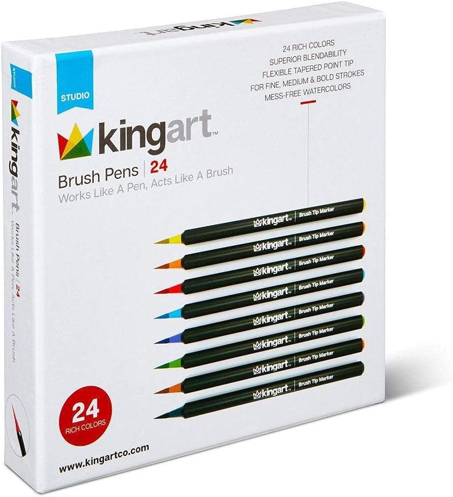 kingart brush pens 24