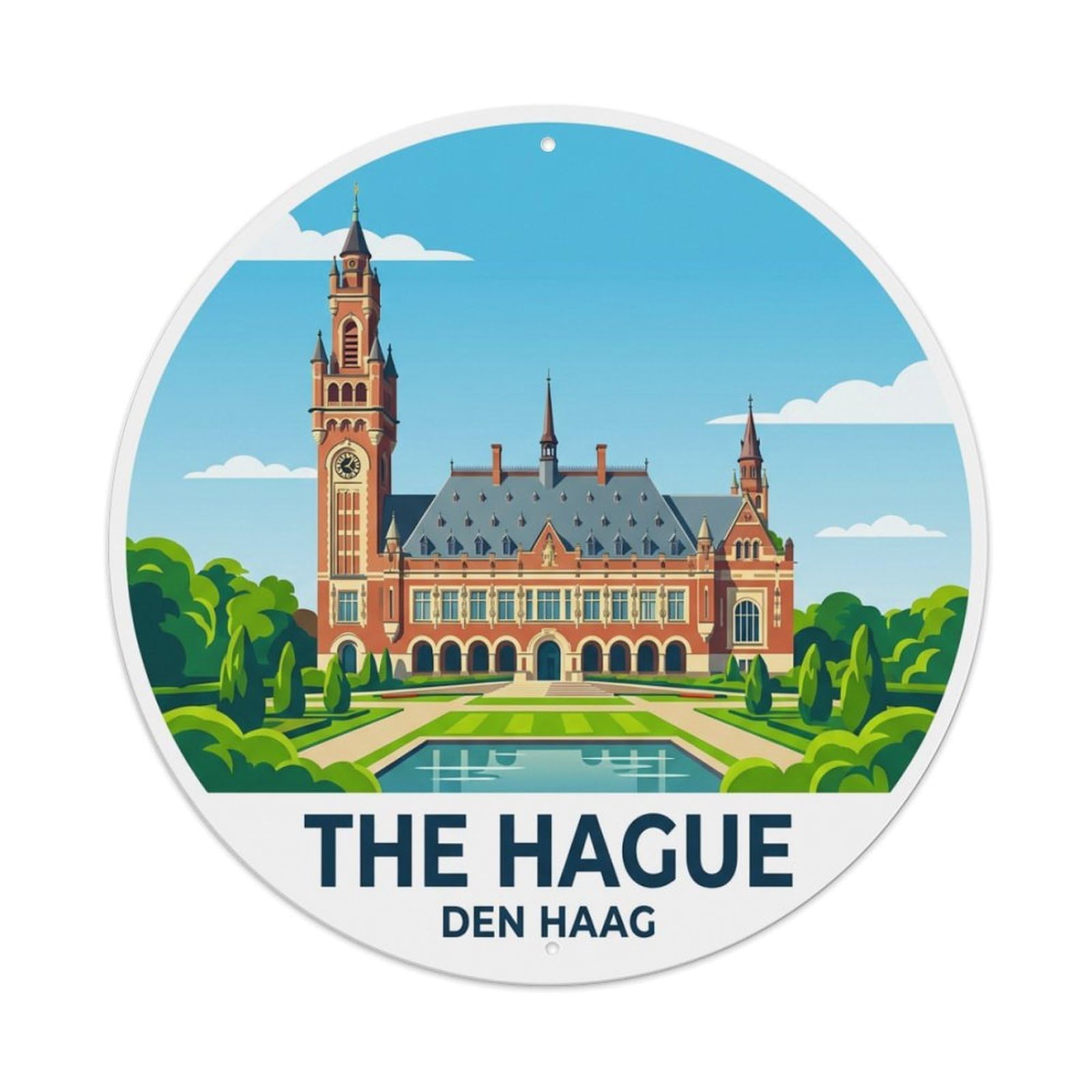 Metal Tin Sign Netherlands Vintage Travel The Hague