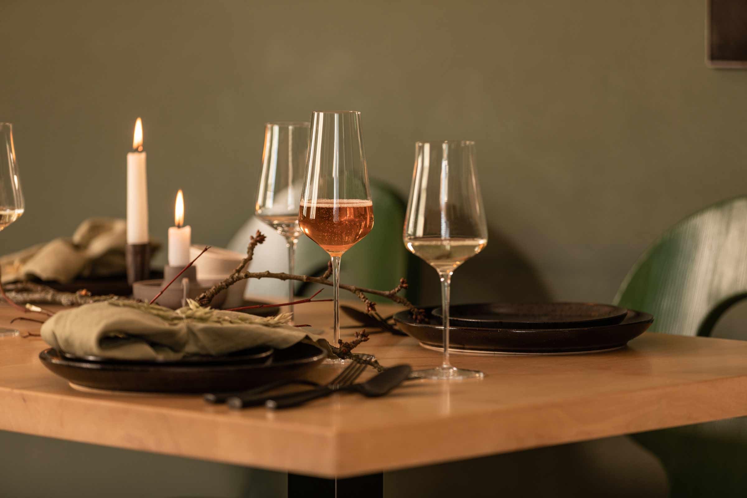 Zwiesel Glas Wein- und Champagnergläser Duo (6-er Set), hand- und maschinengefertigte Weingläser für Rotwein, Weißwein und Champagner, spülmaschinenfeste Tritan-Kristallgläser