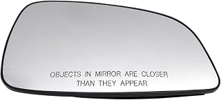 Passenger Right Side Mirror Glass Assembly With Plastic Back Plate (Non-Heated) Compatible with 2007-2009 Saturn Aura, 2008-2012 Chevy Malibu