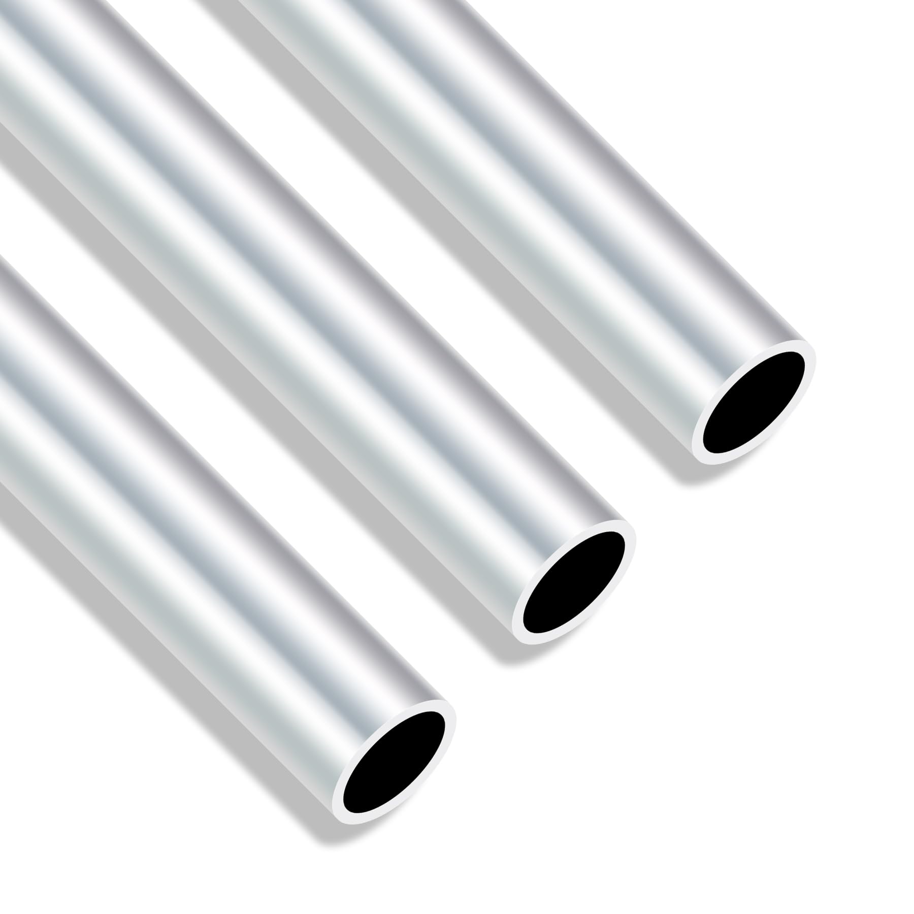 iMeistek 6063 Aluminium Round Tubes, 18mm OD 15mm ID 300mm Length 1.5mm Wall Seamless Straight Aluminium Tubing Pipe(3PCS)