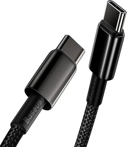 Baseus USB C Cable, 100W PD 5A QC 4.0 Fast Charging USBC to USBC Cable, Zinc Alloy Nylon Braided Type C Charger Cord for iPhone 17 16 Pro Plus Pro Max, MacBook, iPad Pro/Mini, Samsung S23/S22+
