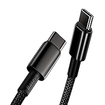 Baseus – Cavo dati con doppio connettore USB Tipo-C, 100 W PD 5A QC 4.0, ricarica rapida, lega di zinco e nylon intrecciato, per Samsung S21, S20+, S10, Note 10Pad Pro, MacBook Air, Pixel e altri (1 m)