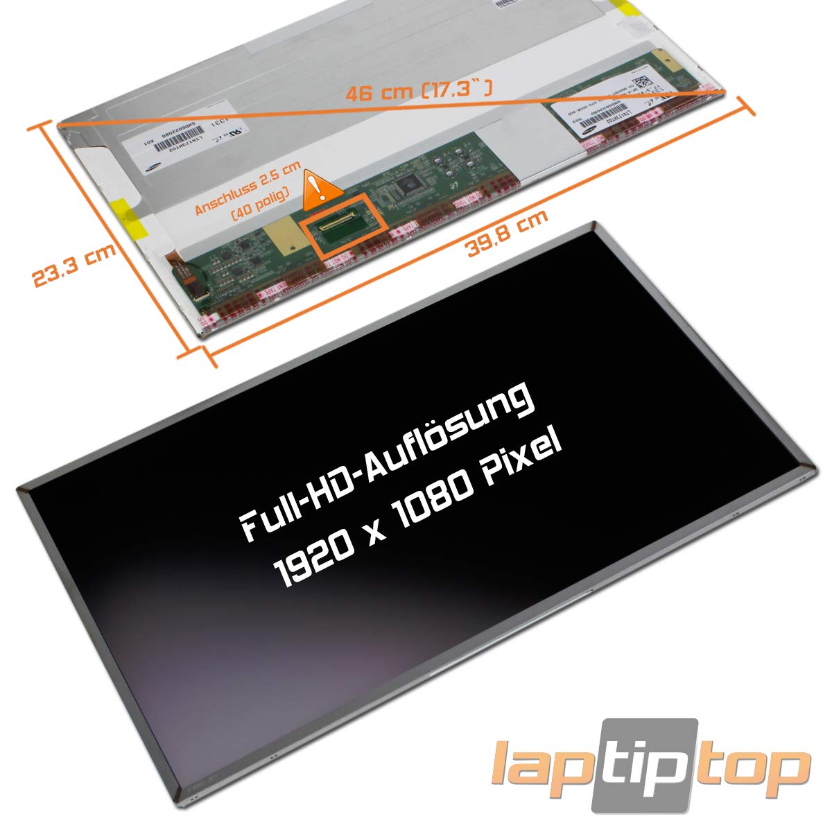 17,3" LED Display matt passend für Innolux N173HGE-L11 REV.C1 Full-HD